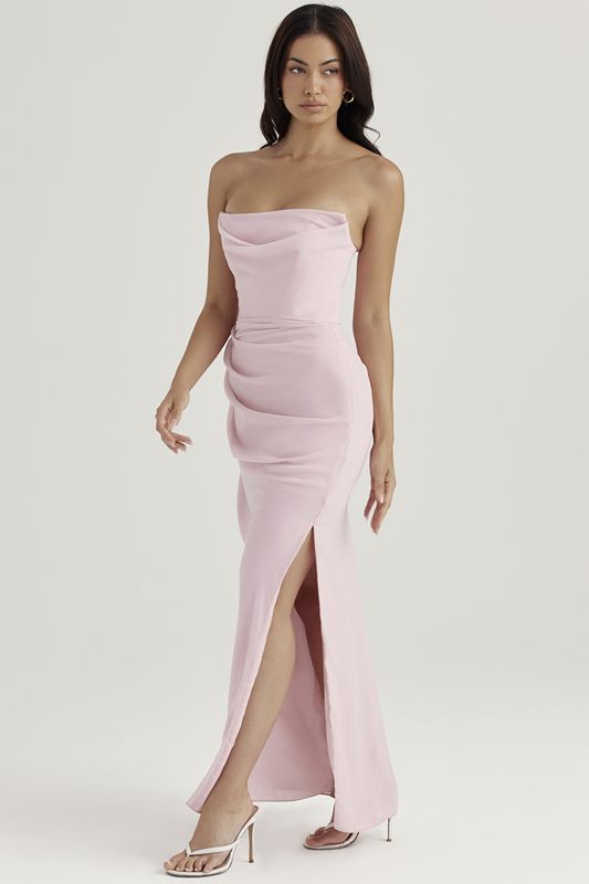 Pink House Of Cb Quartz Strapless Gown Dress | XYW-807695