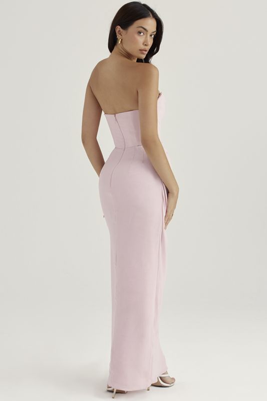 Pink House Of Cb Quartz Strapless Gown Dress | XYW-807695