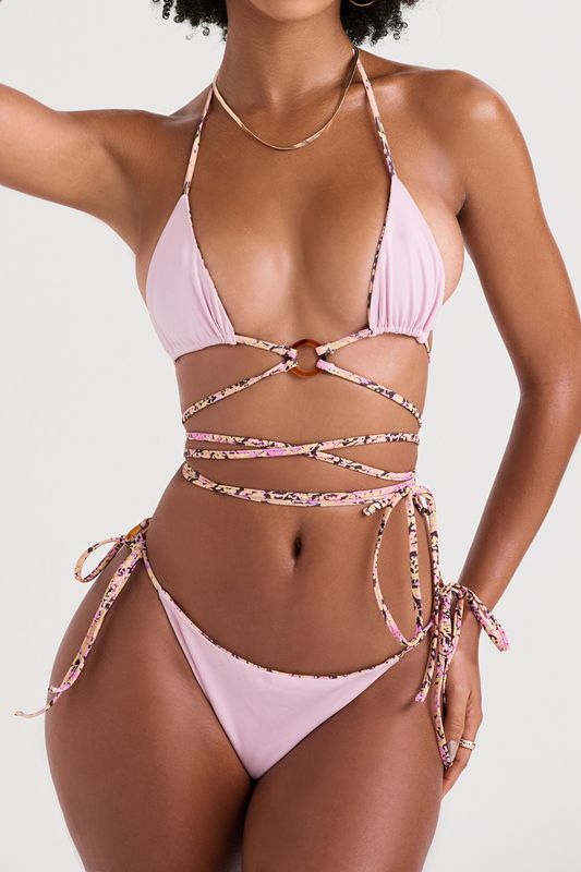 Pink House Of Cb Reversible  Bikini Bottoms | FQU-382061