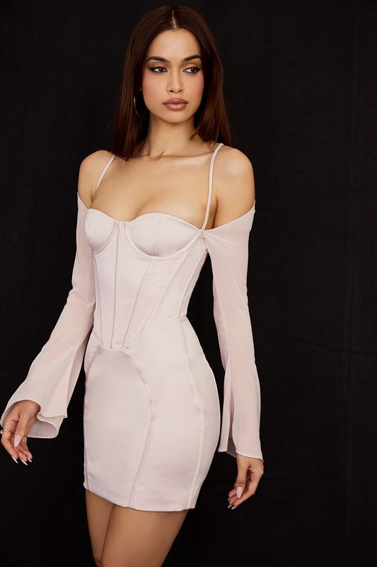 Pink House Of Cb Satin Mini Dress | VZE-126570