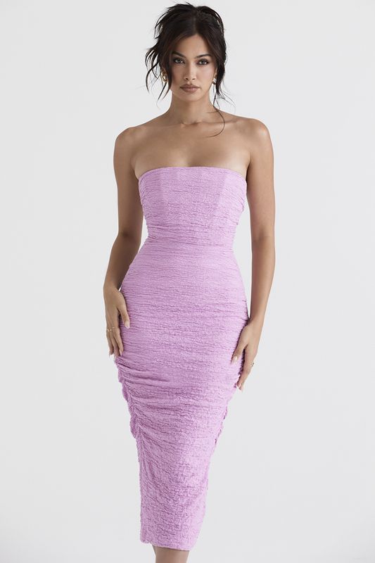 Pink House Of Cb Strapless  Midi Dress | RSW-125794