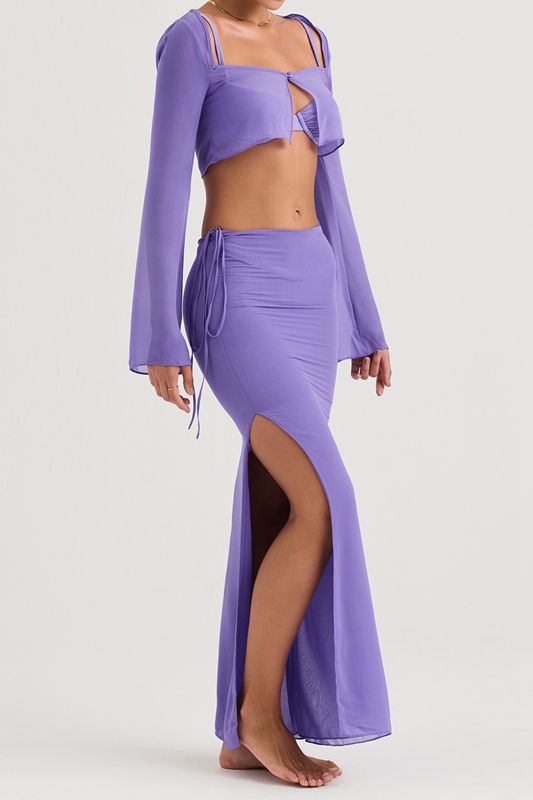 Purple House Of Cb Cover Up Swimsuit | NPG-039268