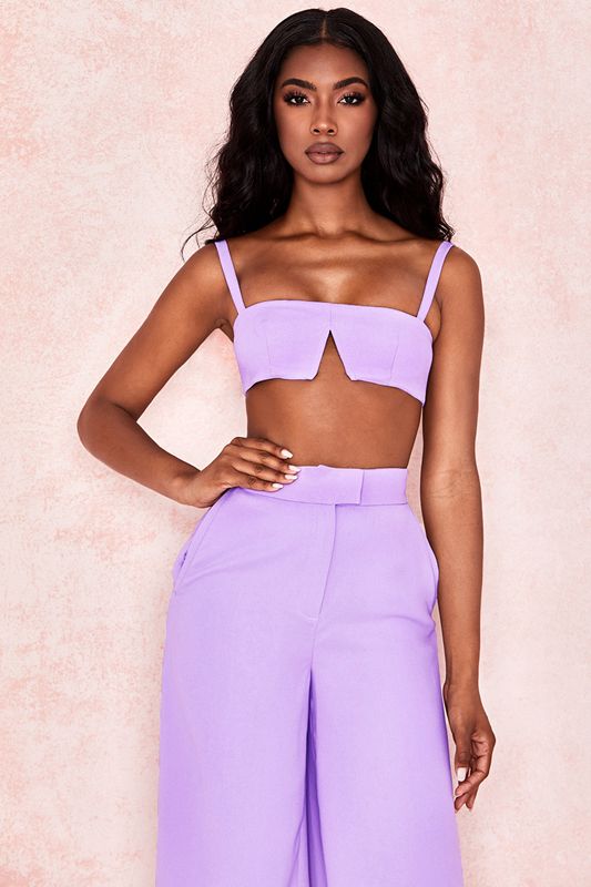 Purple House Of Cb Crepe V Wire Bras | RLG-314620