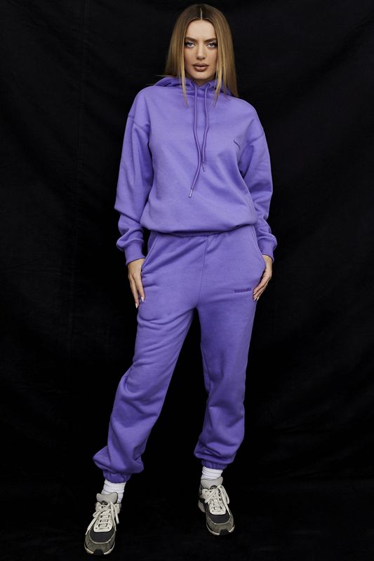 Purple House Of Cb Fleece Back Pants | AHU-910763