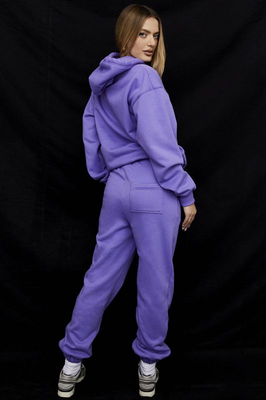 Purple House Of Cb Fleece Back Pants | AHU-910763