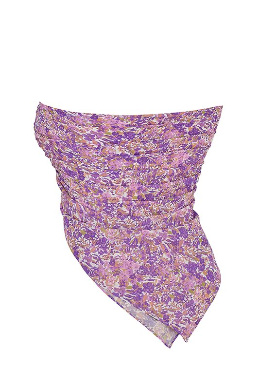 Purple House Of Cb Floral Multi Use Scarf  Tops | YBW-492357