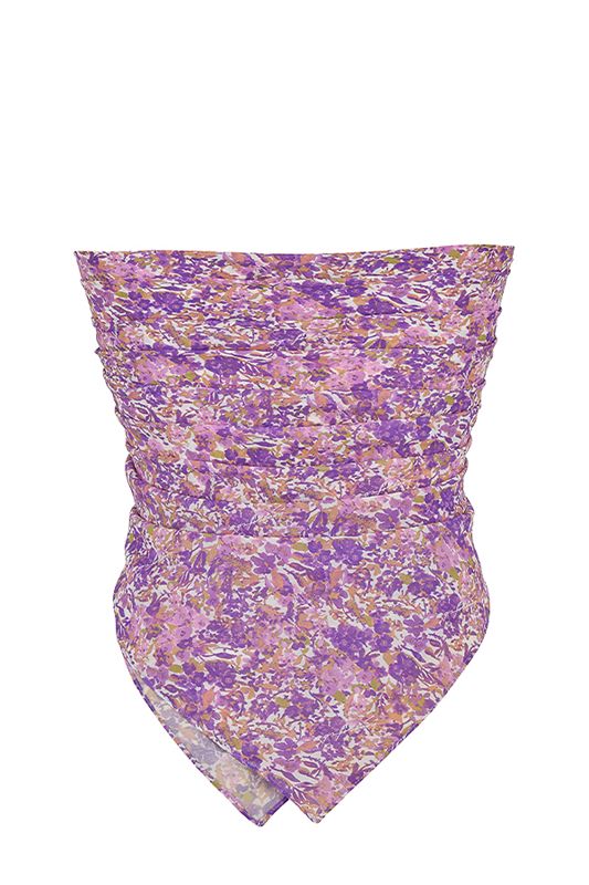 Purple House Of Cb Floral Multi Use Scarf  Tops | YBW-492357