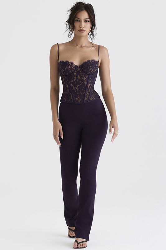 Purple House Of Cb Shade Lace Underwired Corset | WVU-621490