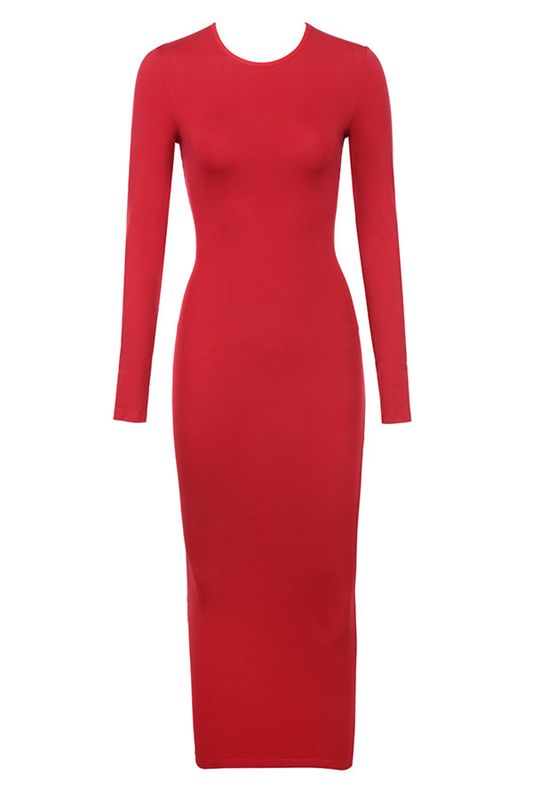 Red House Of Cb Midi Length Knit Dress | VDW-761205