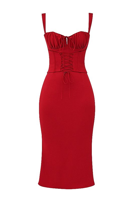 Red House Of Cb Rose  Dress | UXB-673240