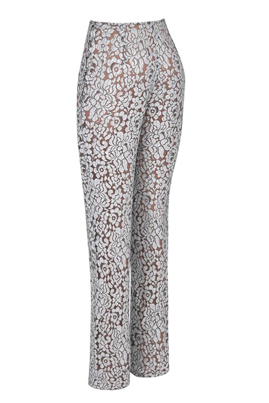 Silver House Of Cb Metallic Laces Pants | KJM-316594