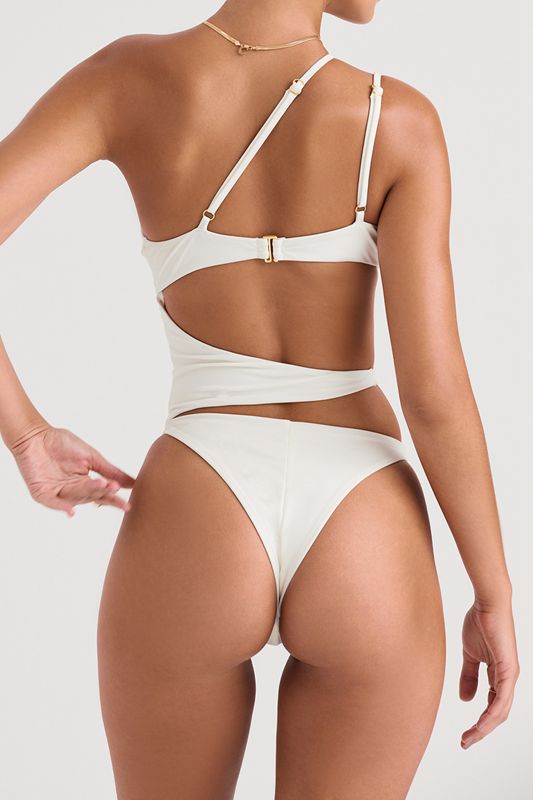 White House Of Cb Asymmetric Cutout Swimsuit | MXZ-526041