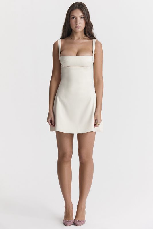 White House Of Cb Cream Mini Dress | SPT-672501