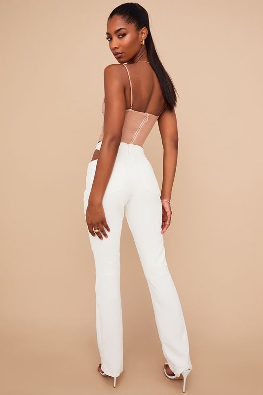 White House Of Cb Crepe Cutouts Pants | ESN-347092