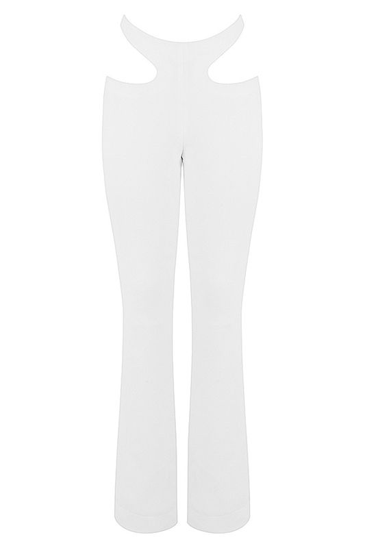 White House Of Cb Crepe Cutouts Pants | ESN-347092