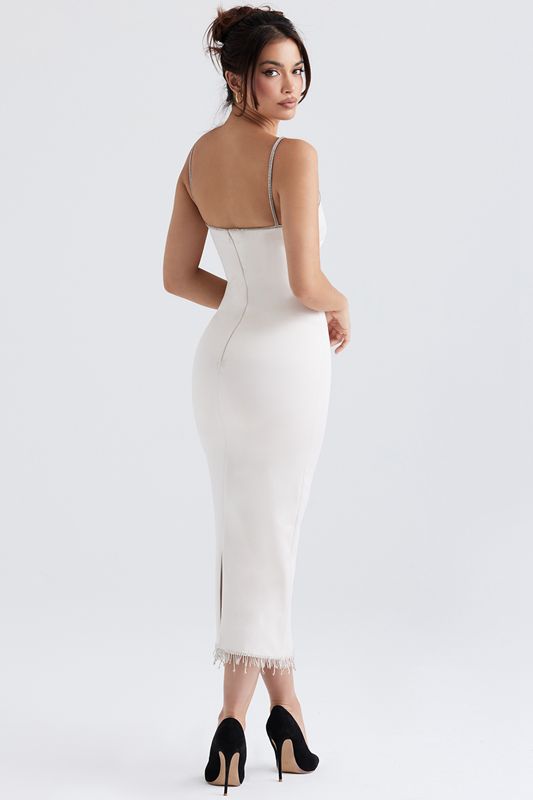 White House Of Cb Crystallised  Midi Dress | FIC-473506