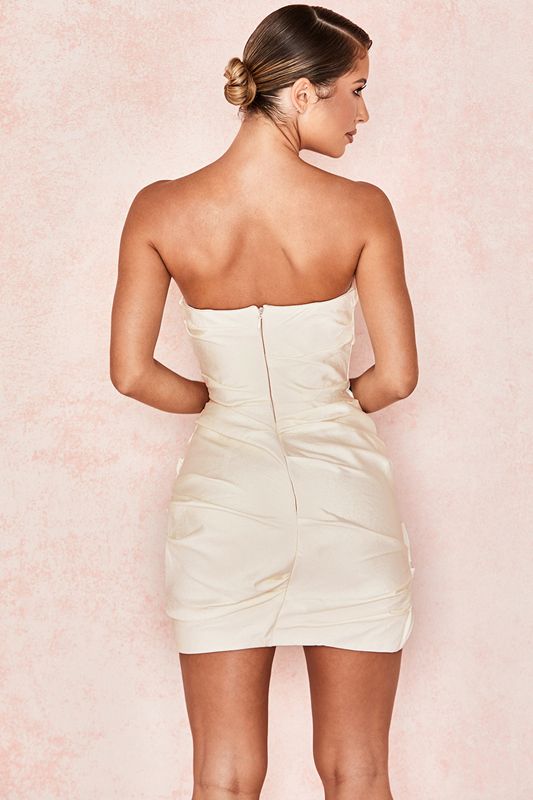 White House Of Cb Draped Ruched Mini Dress | YUF-870413