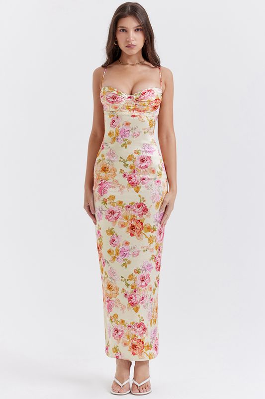 White House Of Cb Floral Maxi Dress | QHI-608594