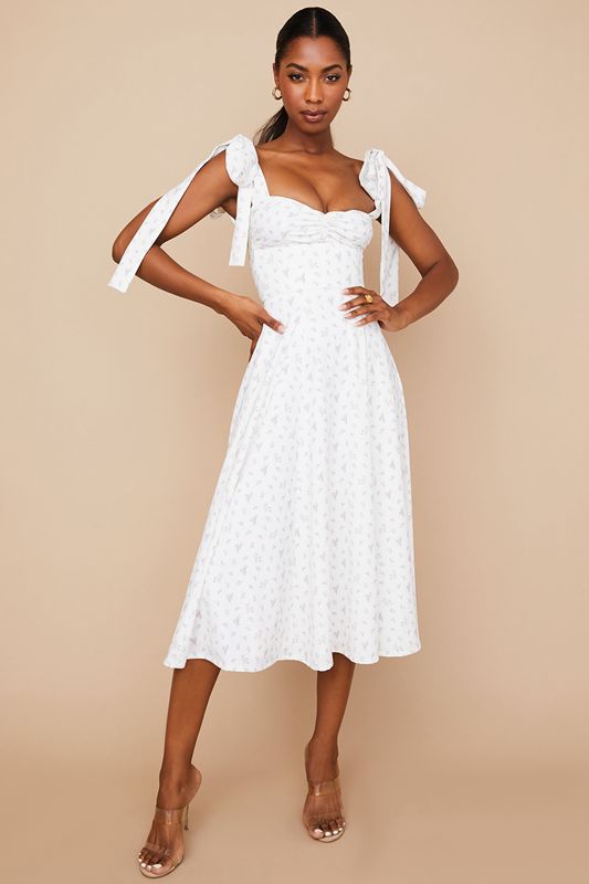 White House Of Cb Floral Midi Dress | COF-714803