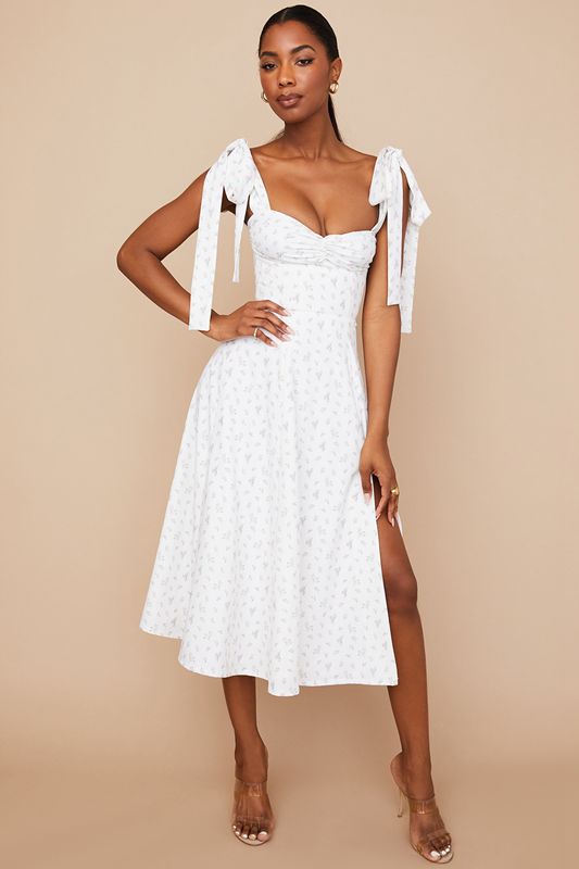 White House Of Cb Floral Midi Dress | COF-714803