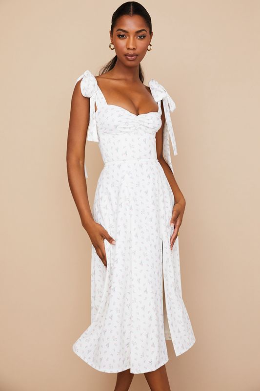 White House Of Cb Floral Midi Dress | COF-714803