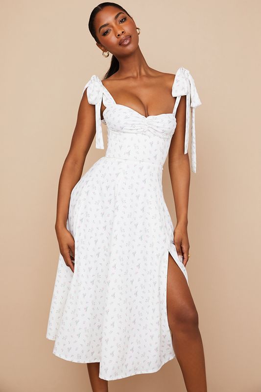 White House Of Cb Floral Midi Dress | COF-714803