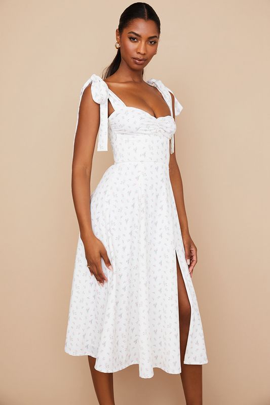 White House Of Cb Floral Midi Dress | COF-714803