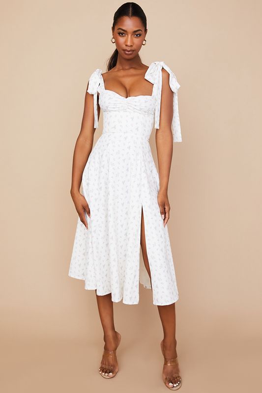 White House Of Cb Floral Midi Dress | COF-714803