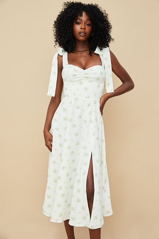 White House Of Cb Floral Midi Dress | LRV-856912