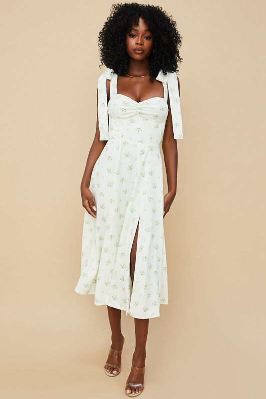 White House Of Cb Floral Midi Dress | LRV-856912