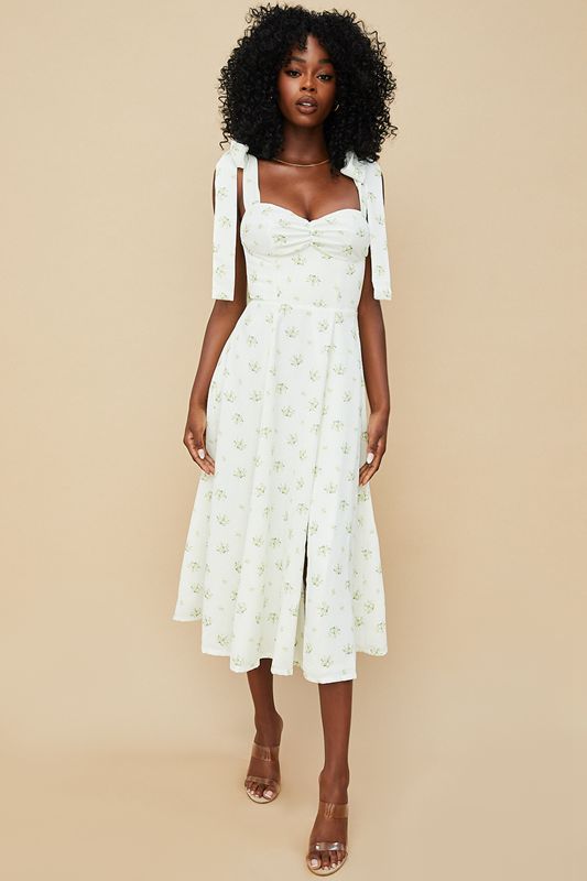 White House Of Cb Floral Midi Dress | LRV-856912