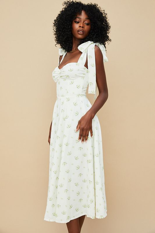 White House Of Cb Floral Midi Dress | LRV-856912