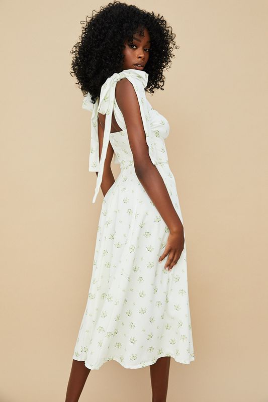 White House Of Cb Floral Midi Dress | LRV-856912