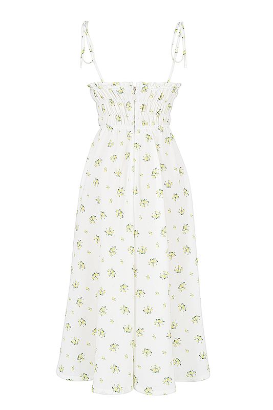 White House Of Cb Floral Shirred Midi Dress | QJK-195370