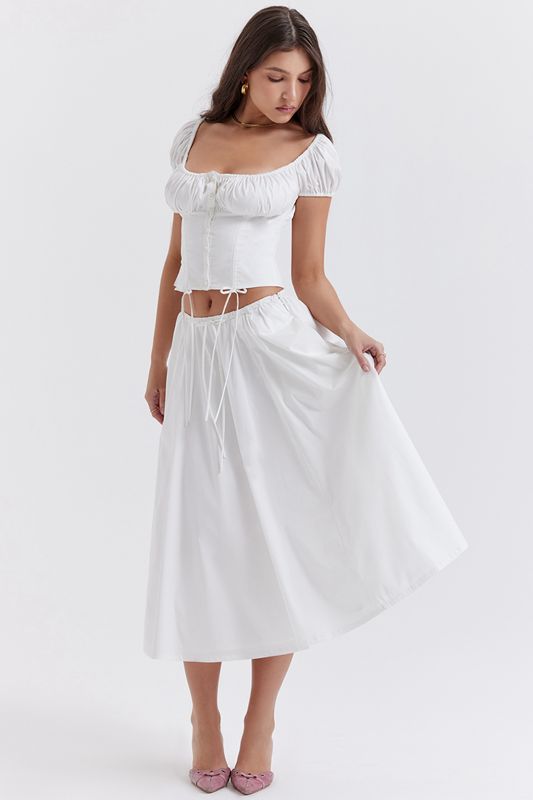 White House Of Cb Gathered Midi Skirts | DOB-907123