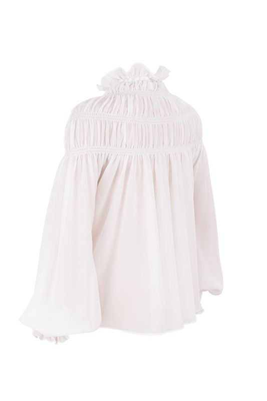 White House Of Cb Georgette High Neck Blouse  Tops | PUC-632894