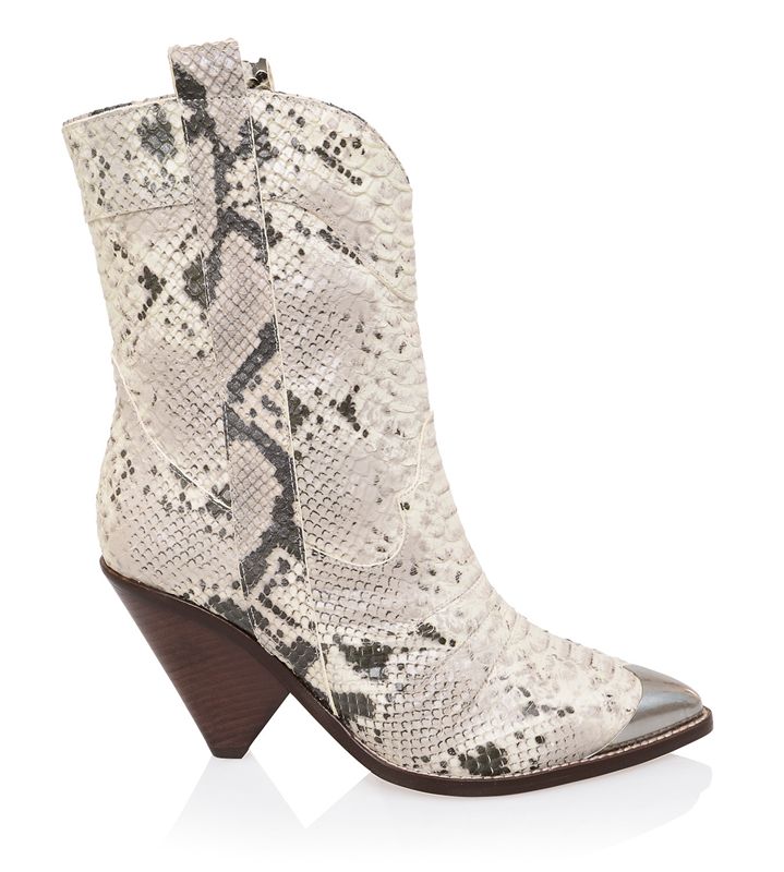 White House Of Cb Grey Skin Low Calf Cowboy Boots | BRG-186049