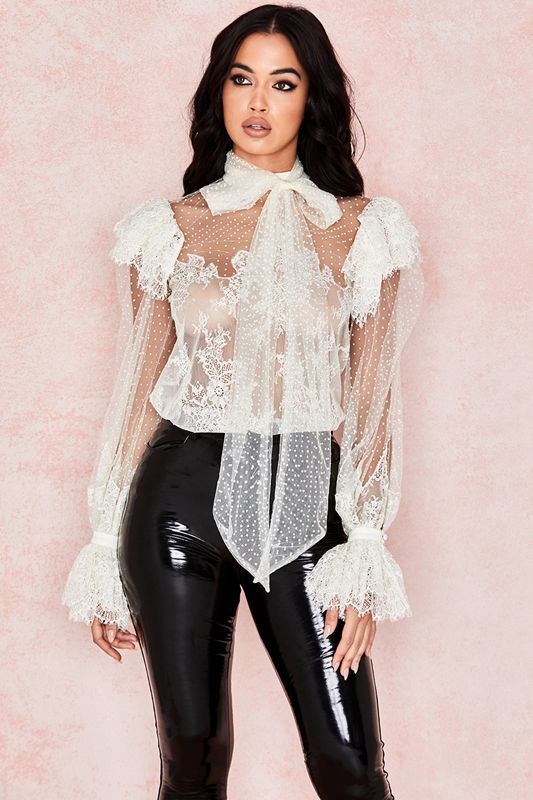 White House Of Cb Lace Blouse Tops | CPL-602859