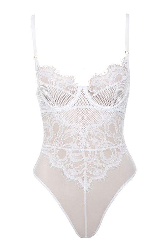 White House Of Cb Lace  Bodysuit | IGF-942608