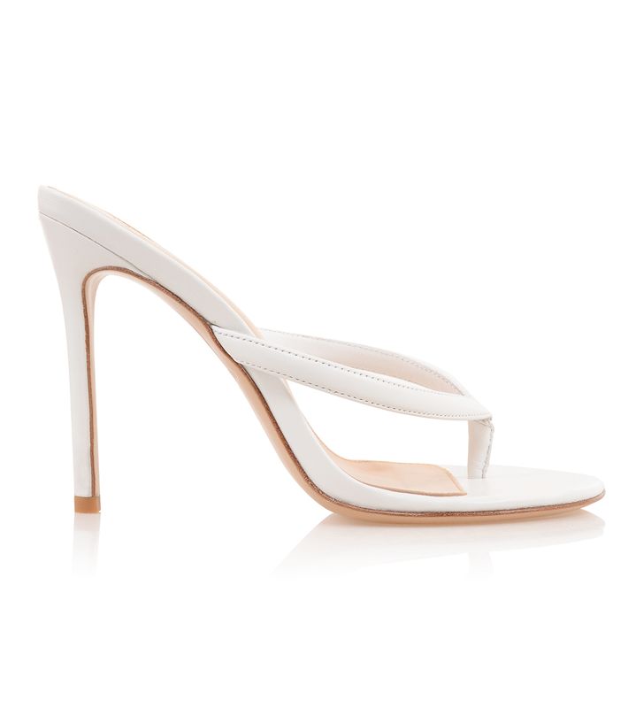 White House Of Cb Leather High Heel Thongs  Sandals | KLE-784906