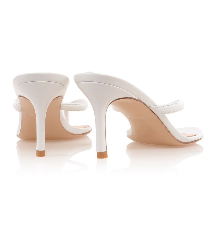 White House Of Cb Leather Mid Heel Thongs  Sandals | GSC-897501