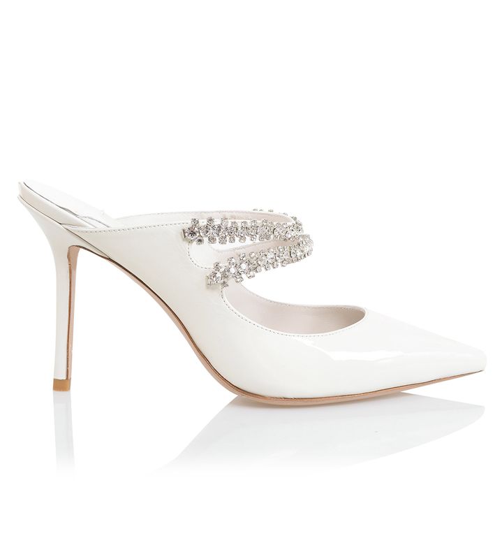 White House Of Cb Patent Crystal Embellished Mules | NDQ-964085