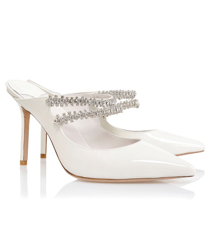 White House Of Cb Patent Crystal Embellished Mules | NDQ-964085