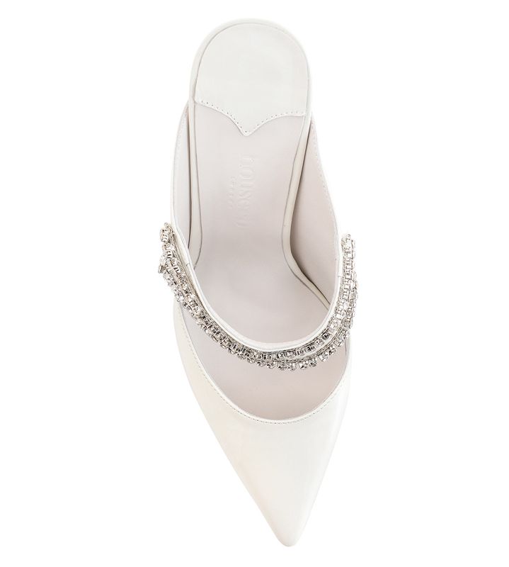 White House Of Cb Patent Crystal Embellished Mules | NDQ-964085