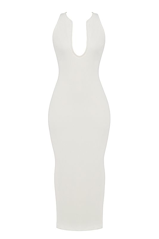 White House Of Cb Plunge Maxi Dress | GID-356079