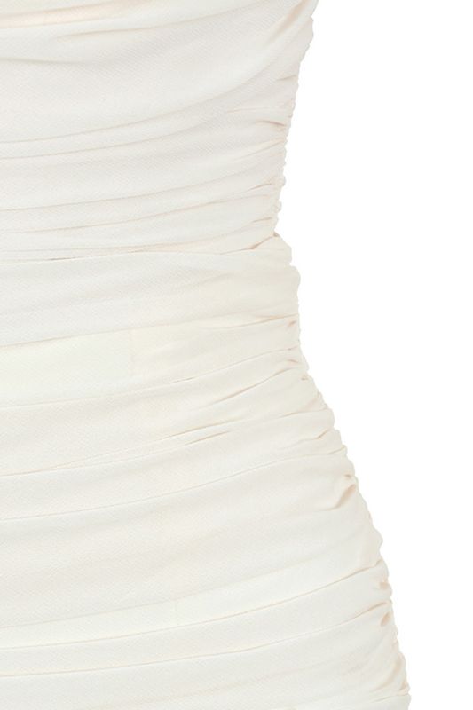 White House Of Cb Ruched Draped Chiffon Dress | KGU-283456