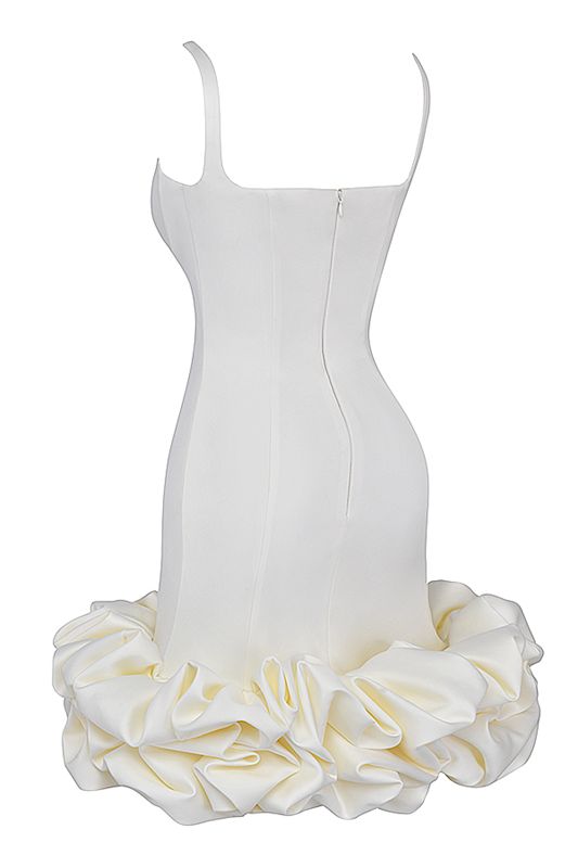 White House Of Cb Ruffle Hem Dress | OKE-567429