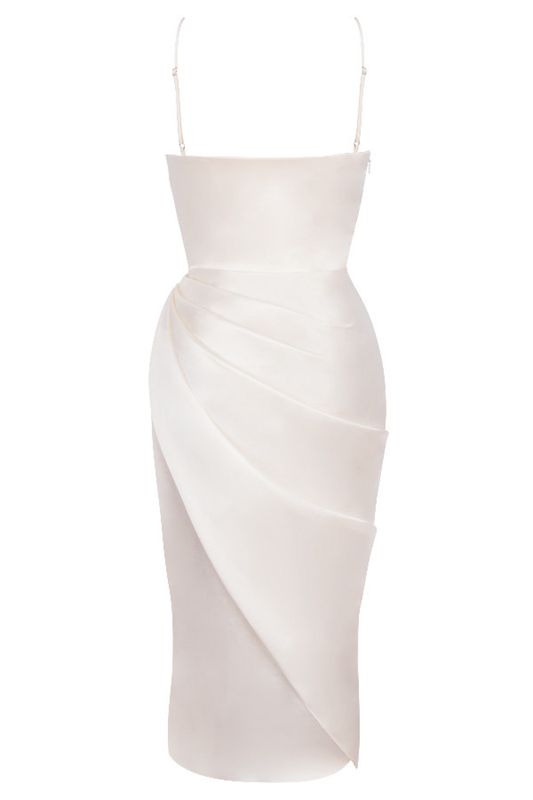 White House Of Cb Satin Balcony Dress | HNY-092861