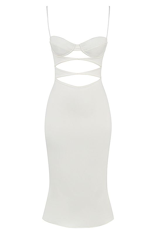 White House Of Cb Satin Cutout Dress | ZNT-637084