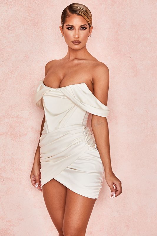 White House Of Cb Satin  Dress | PLO-352609